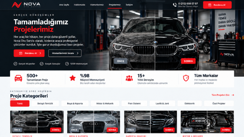 Oto Servis Web Sitesi