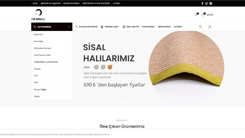 Halı Satış E-ticaret Web site