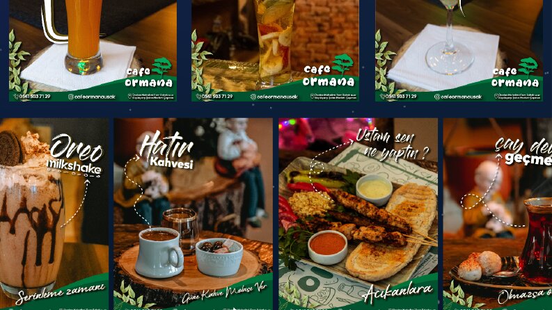 Cafe Ormana Sosyal Medya Tasarımları