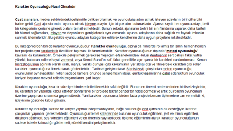 Örnek Çalışmalarım