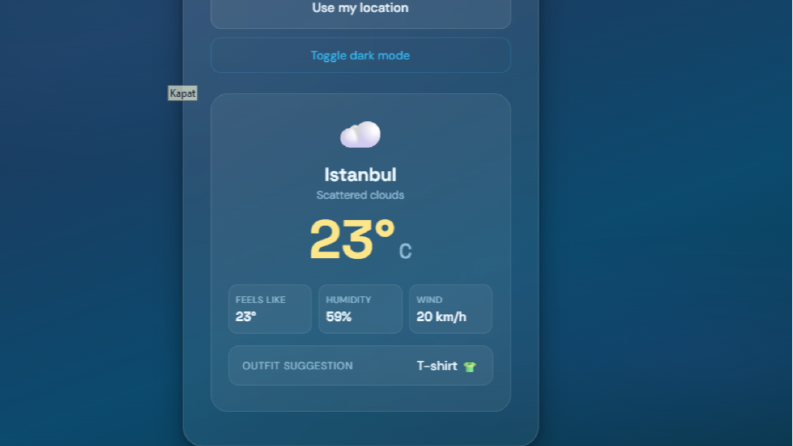 Canlı Hava Durumu ve Kıyafet Tavsiyeleri