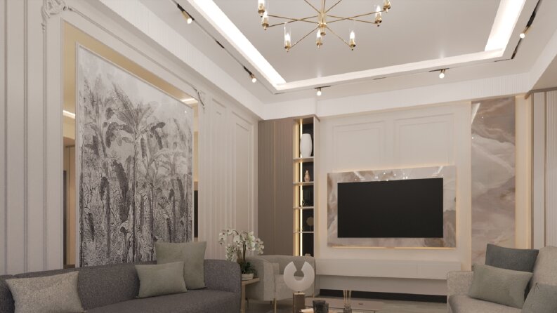 LÜKS SALON İÇ MEKAN TASARIMI/3D RENDER
