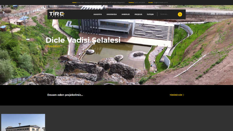 Tire İnşaat Kurumsal Websitesi