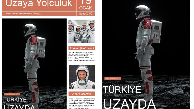 Türkiye uzayda konseptli broşür