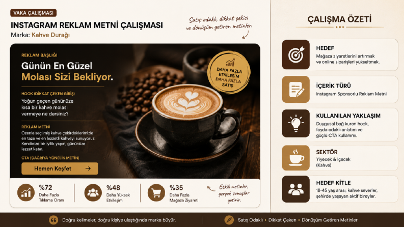 Kahve Markası Instagram Reklam Metni