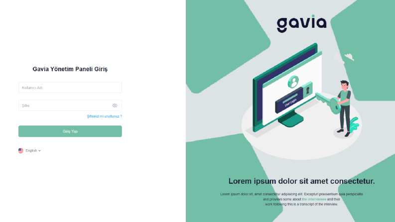 Gavia Admin Paneli