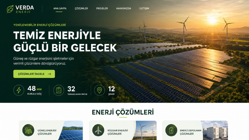 VERDA ENERJİ – Kurumsal Enerji Web Sitesi