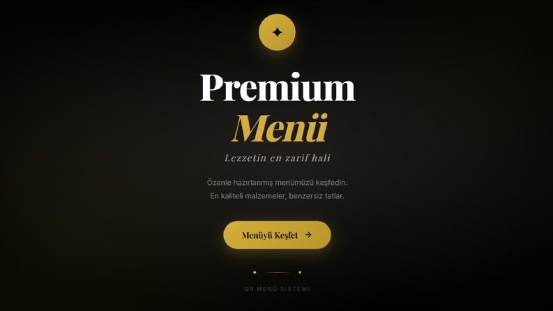 Premium Qr menü sistemi