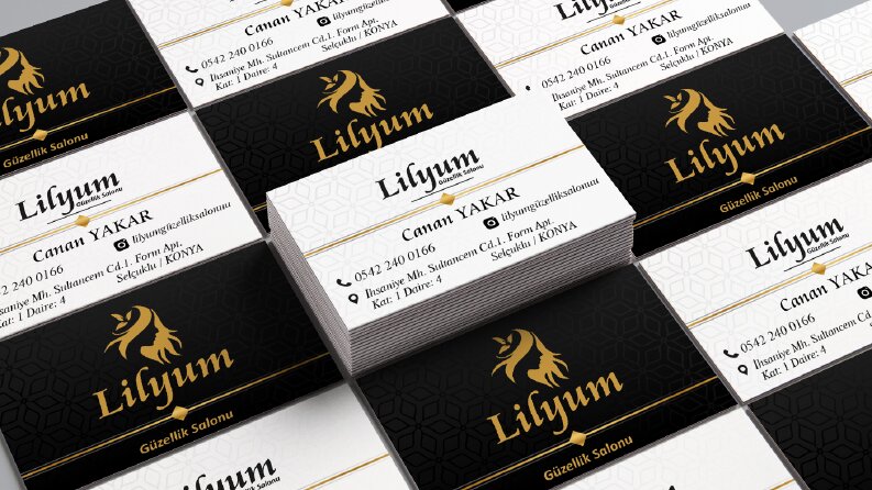 Lilyum Güzellik Merkezine yaptığımız kartvizit tasarımı
