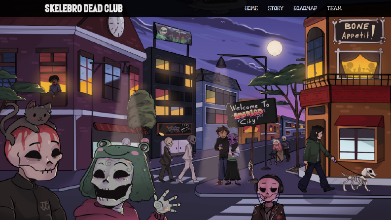 Skelebro Dead Club NFT Web Site Tasarımı