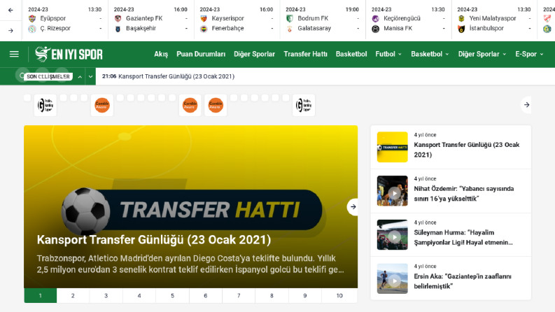 Spor İçeriği ile İlgili Bir Dijital Platform Yazılımı