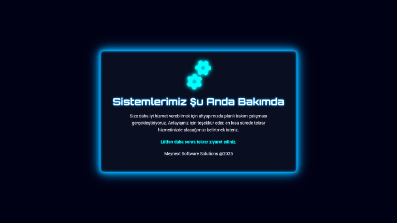 Bakım zamanlarında kullanıcıyı bilgilendiren bakım sistemi