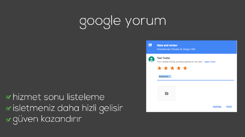 Google Yorum