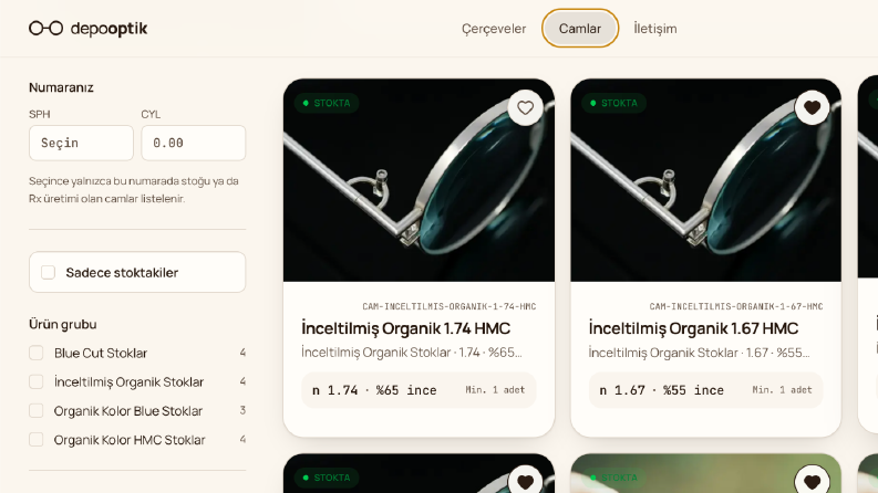 Optik Deposu E-ticaret