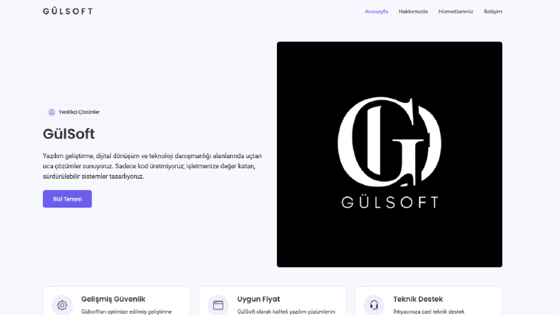 Gülsoft Kurumsal Web Site