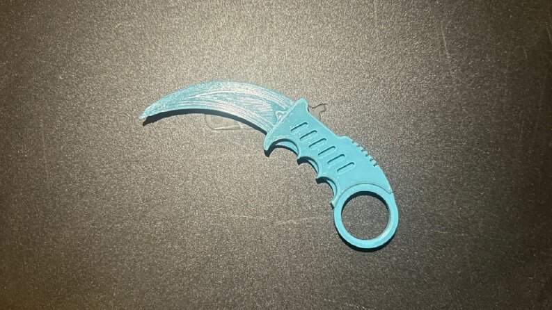 Karambit Replikası (PLA, Turkuaz)