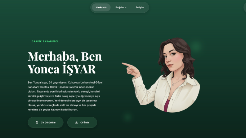 Grafik Tasarımcı İçin Özel Portfolyo & Kişisel Web Sitesi