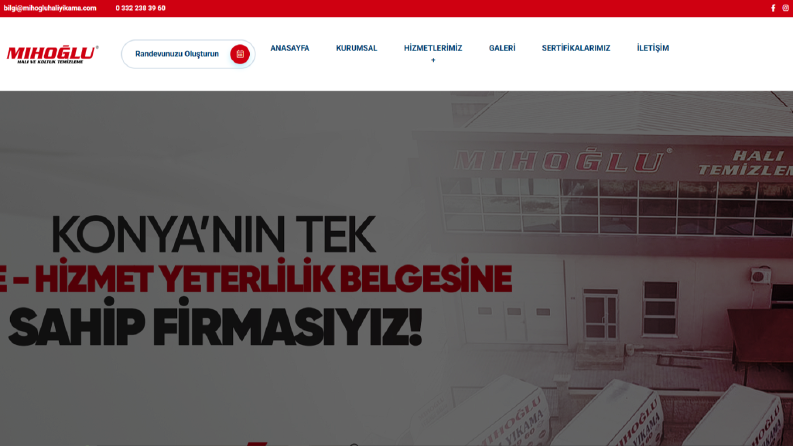 Mıhoğlu Halı Yıkama – Hizmet Odaklı Web Sitesi Tasarımı