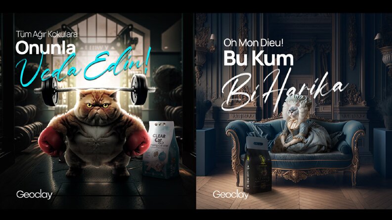 Geoclay Kedi Kumu Sosyal Medya Post Tasarımları