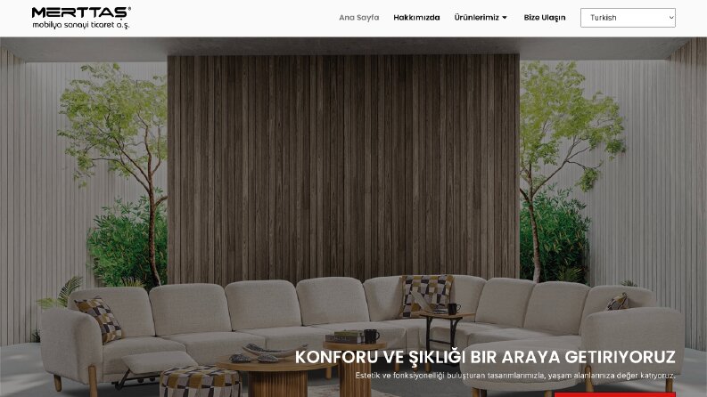 Merttaş Mobilya - Katalog/Landing Web sitesi