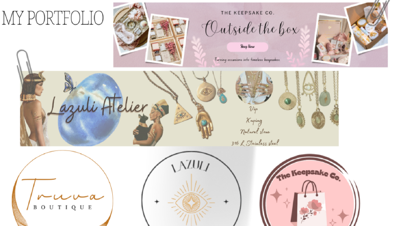 Etsy ve online mağazalar için profesyonel logo ve kapak foto