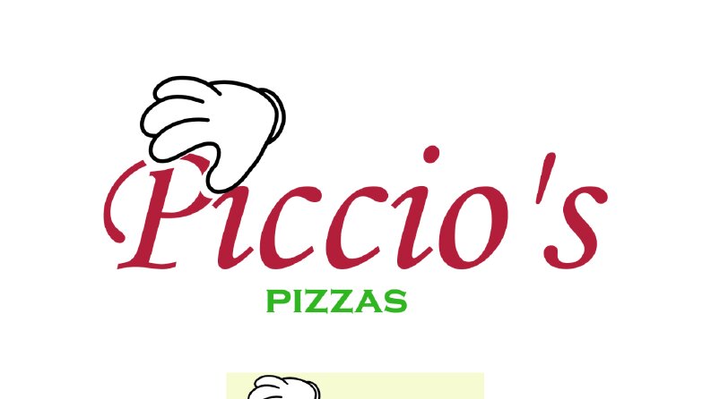 piccio's pizzas için yaptığım logo tasarımı