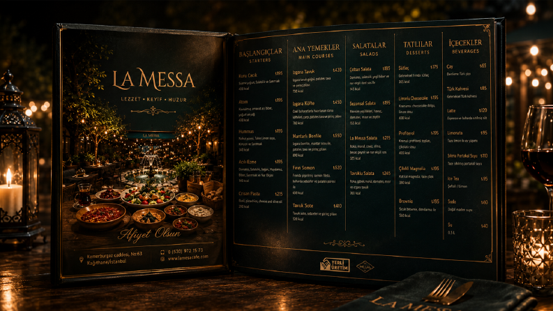 La Messa – Restoran Menü Tasarımı