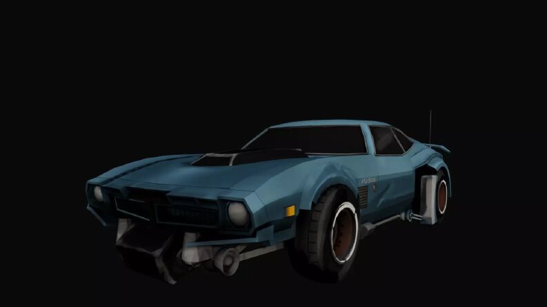 Stylized Muscle Car Low Poly Game Ready