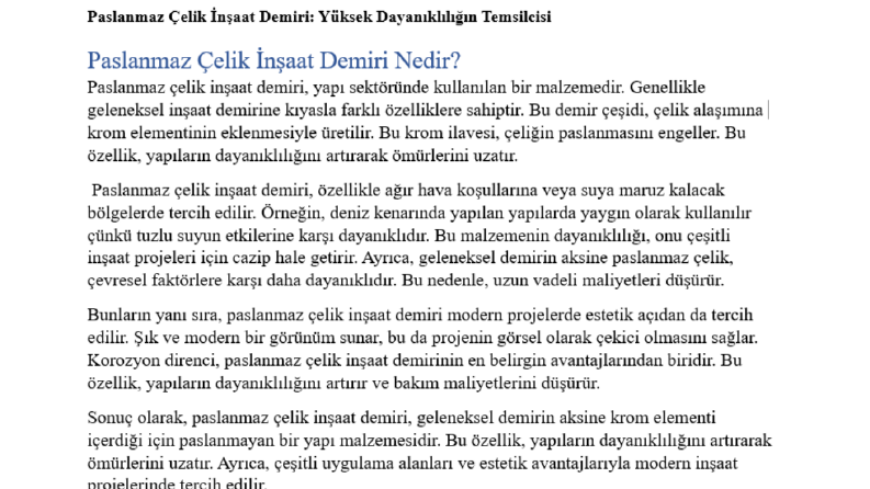 İnşaat Sektörü