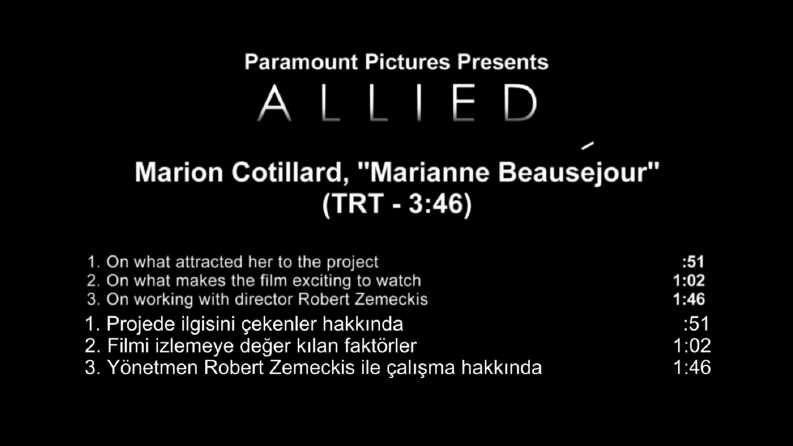 Allied - Film Hakkında Röportaj