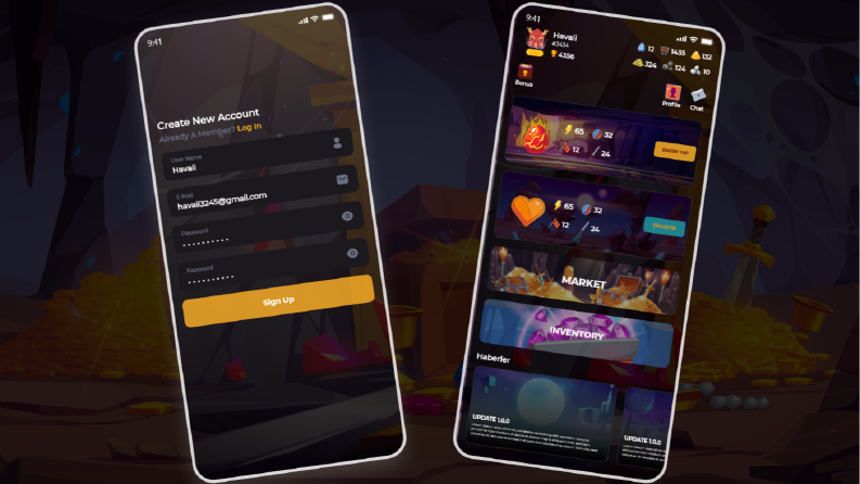 Gaming App UI/UX Tasarım