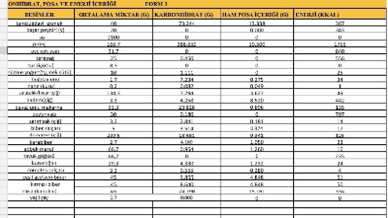 Excel Veri Girişi,Düzenleme ve Tablo Oluşturma Örneği