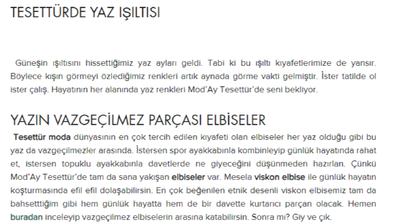 SEO Uyumlu Yazı-Mod'Ay Tesettür