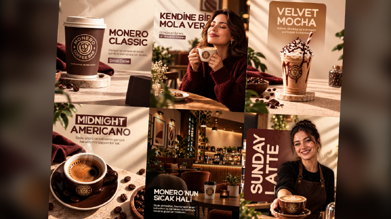 Monero Coffee Bar - Sosyal Medya Tasarımı