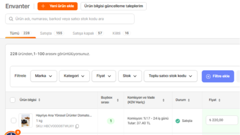 Hepsiburada Ürün Girişi