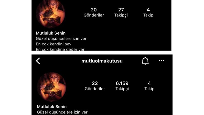 Gerçek takipçi aktarımı öncesi ve sonrası