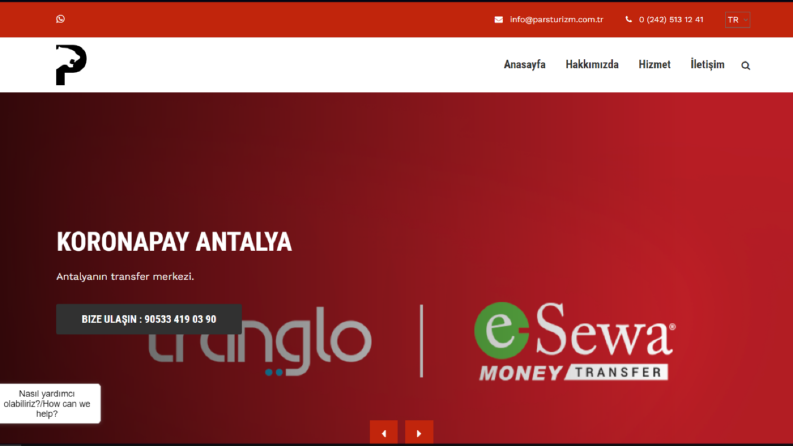 Koronapay Alanya için php-Admin panelli web sitesi