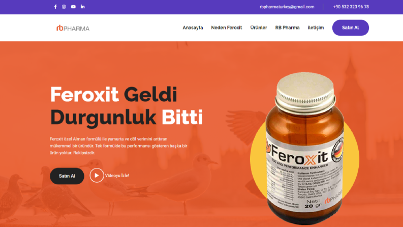 RB Pharma HTML site yapımı