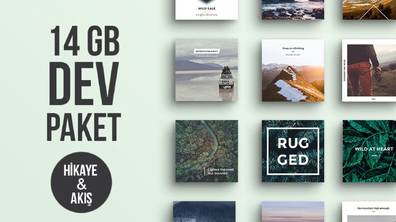 14GB İnstagram Hikaye ve Akış Görselleri