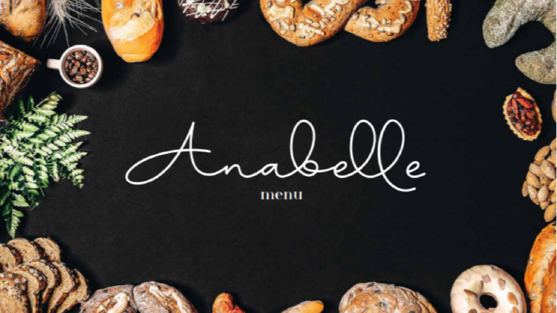 Anabelle Kafe Menü Tasarımı