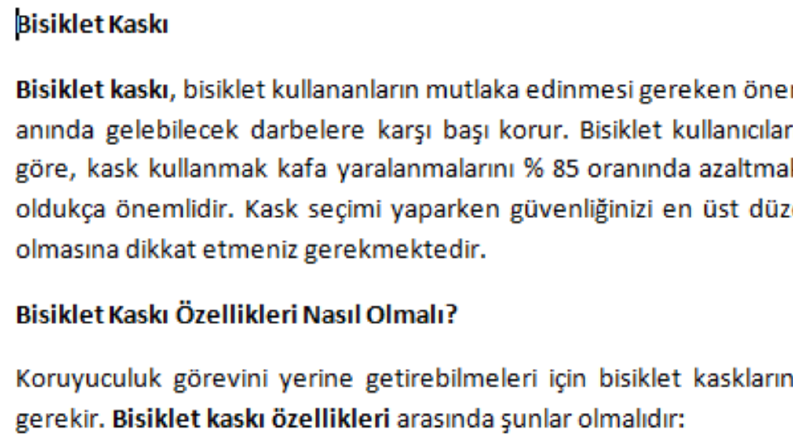 Bisiklet Kaskı 