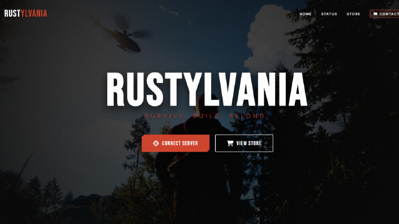 Rustylvania - Kurumsal Oyun Sunucusu Web Sitesi