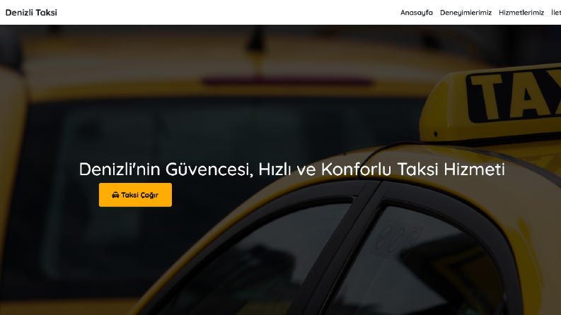 Taksi İşletmesi Web Sitesi