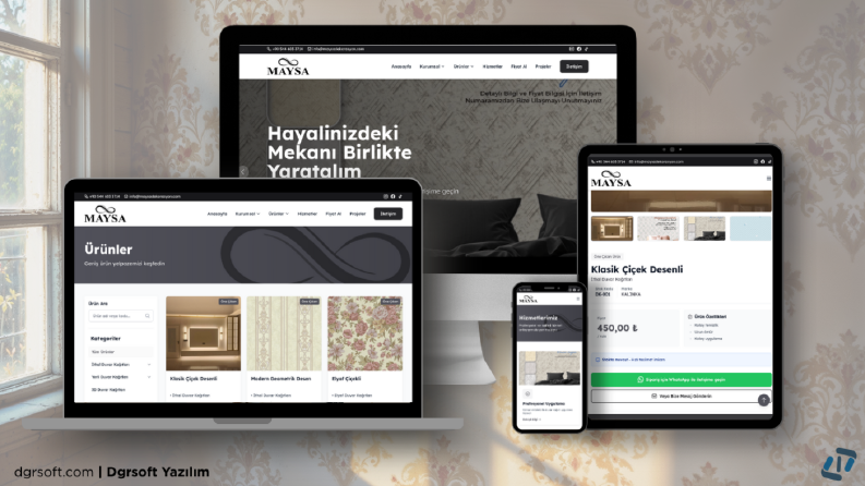 Duvar Kağıdı Satışı İçin Kurumsal Web Sitesi