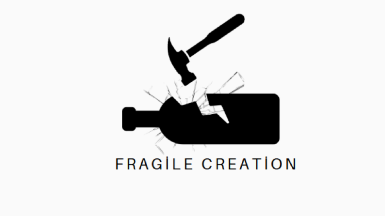 Kırık şişe tablosu logo tasarımı