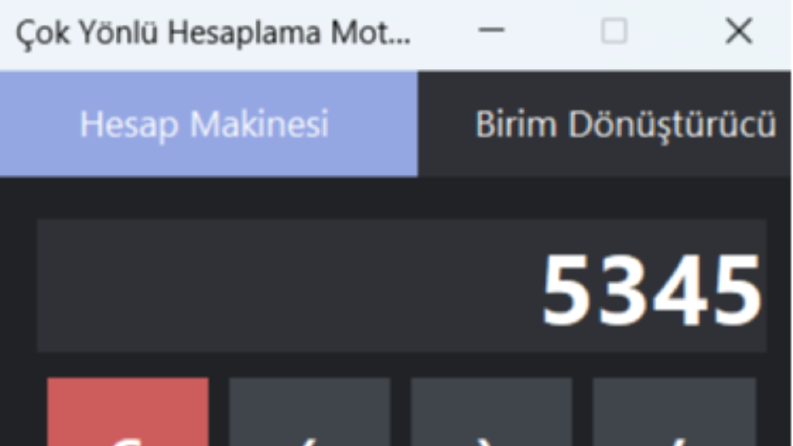Modern C# WinForms Hesap & Birim Dönüştürücü