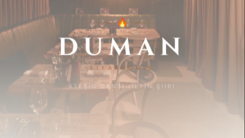 Duman Steakhouse - Glassmorphism Dijital Menü Tasarımı