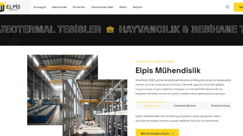 Elpis Muhendislik Dinamic yönetilebilir web sitesi