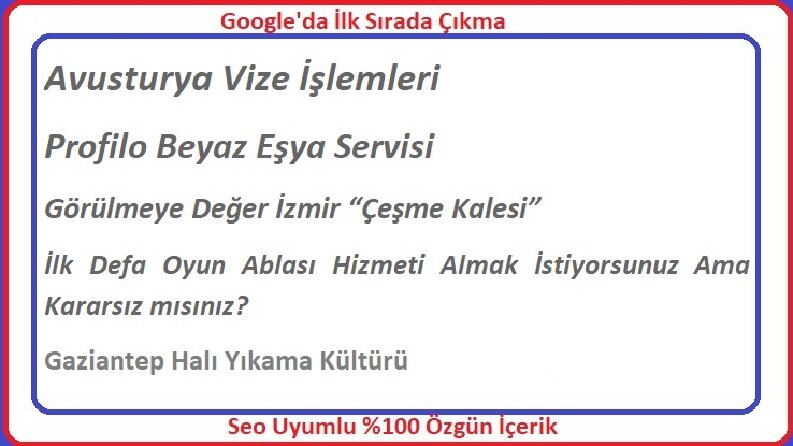 Örnek Çalışma Başlıkları