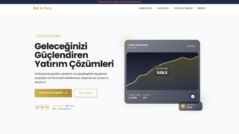 Yatırım & Finans Web Sitesi